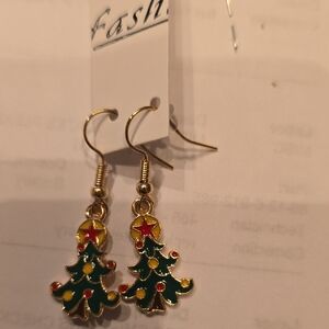 Festive Christmas Tree Earrings